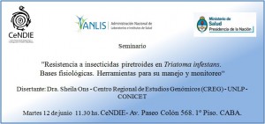 Seminario Resistencia a piretroides en Triatoma infestans